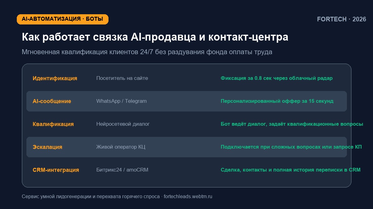 Инфографика воронки: Конец эпохи холодных колл-центров: почему выгорают менеджеры по продажам и как гибрид AI + человек делает х3 к выручке